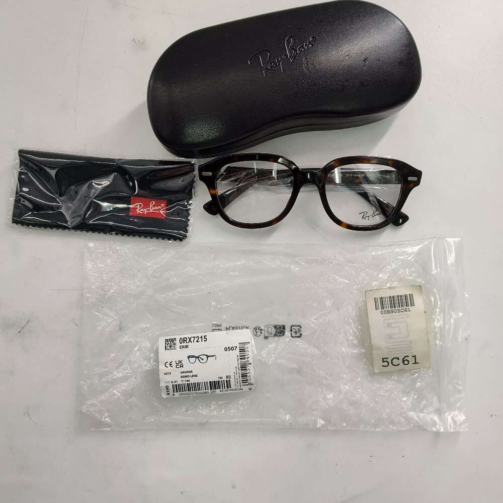 Ray-Ban Women's Havana RX7215 Erik Square Demo Lenses (Ready for RX)  PA#289@CMK
